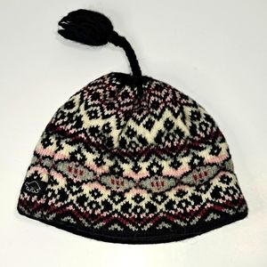 Turtle Fur Youth Kids Winter Hat Beanie Tassel OS EUC Wool Warm